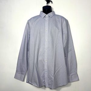 Banana Republic | Mens Slim Fit Dress Shirt | 17-171/2 | Blue Square Design | XL